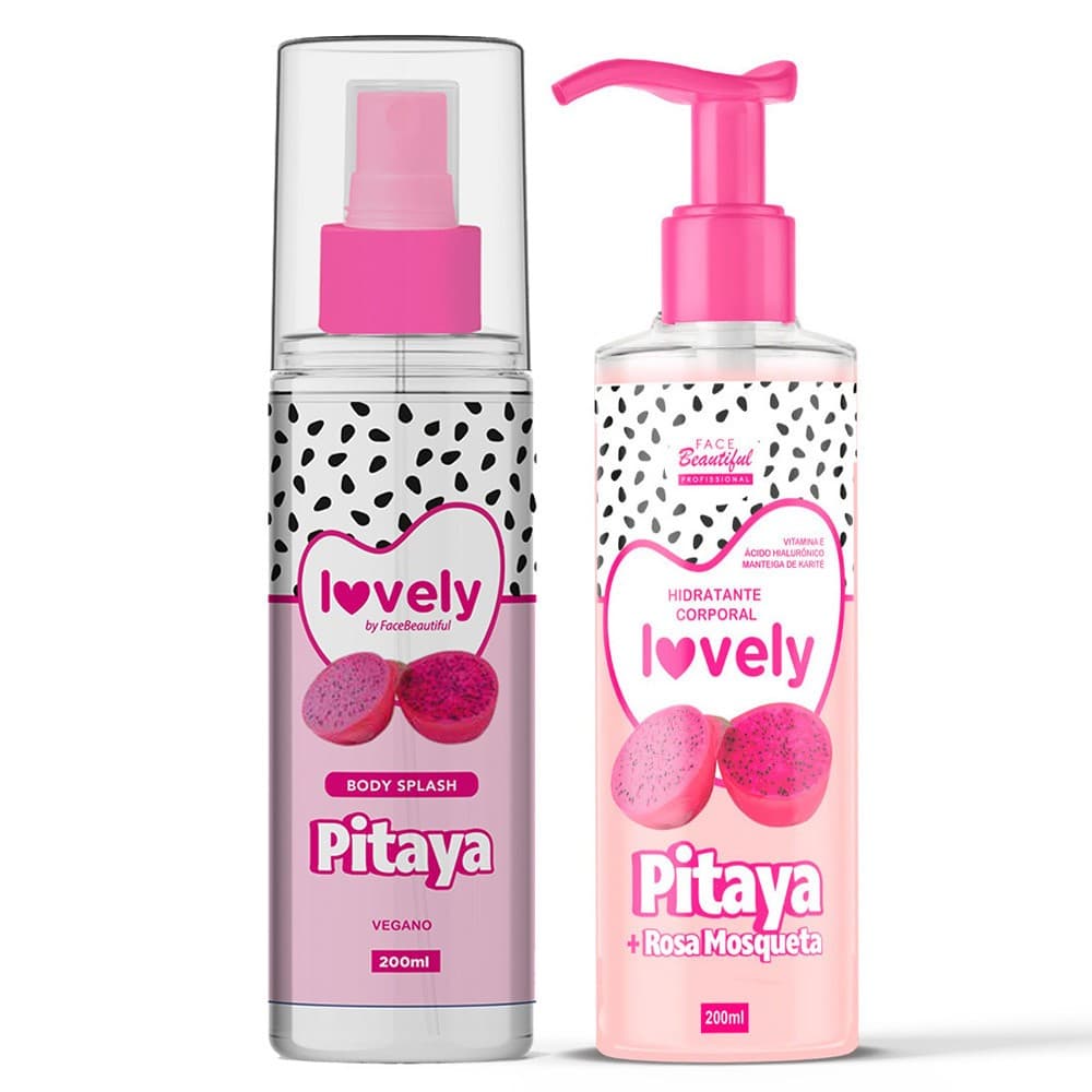 Kit Body Splash Cheiro de Fruta e Hidratante corporal Tropical Face Beautiful 200ml