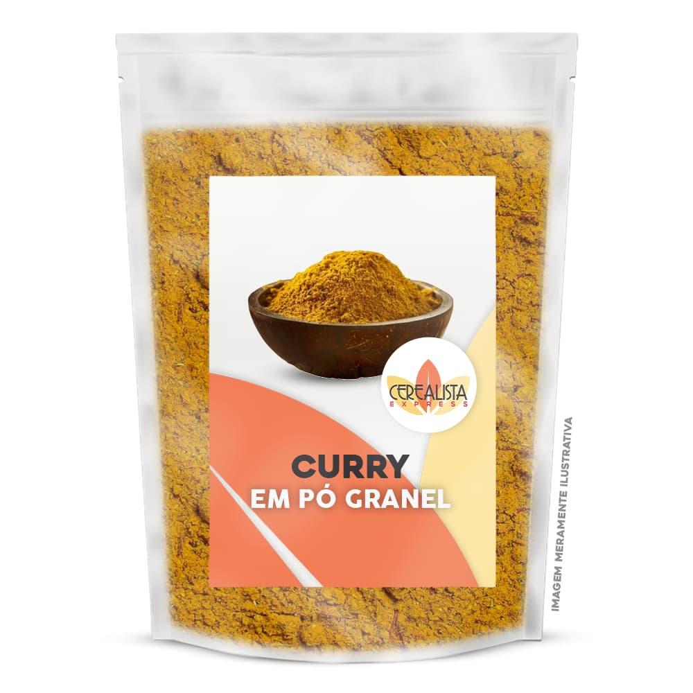 Tempero Curry Em Pó Pura a Granel Condimento Culinário Tempero Natural