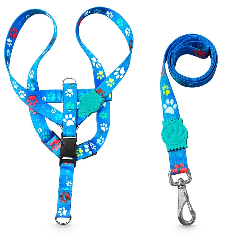 Kit Coleira Peitoral Guia Cachorro Pet Dupla Segurança