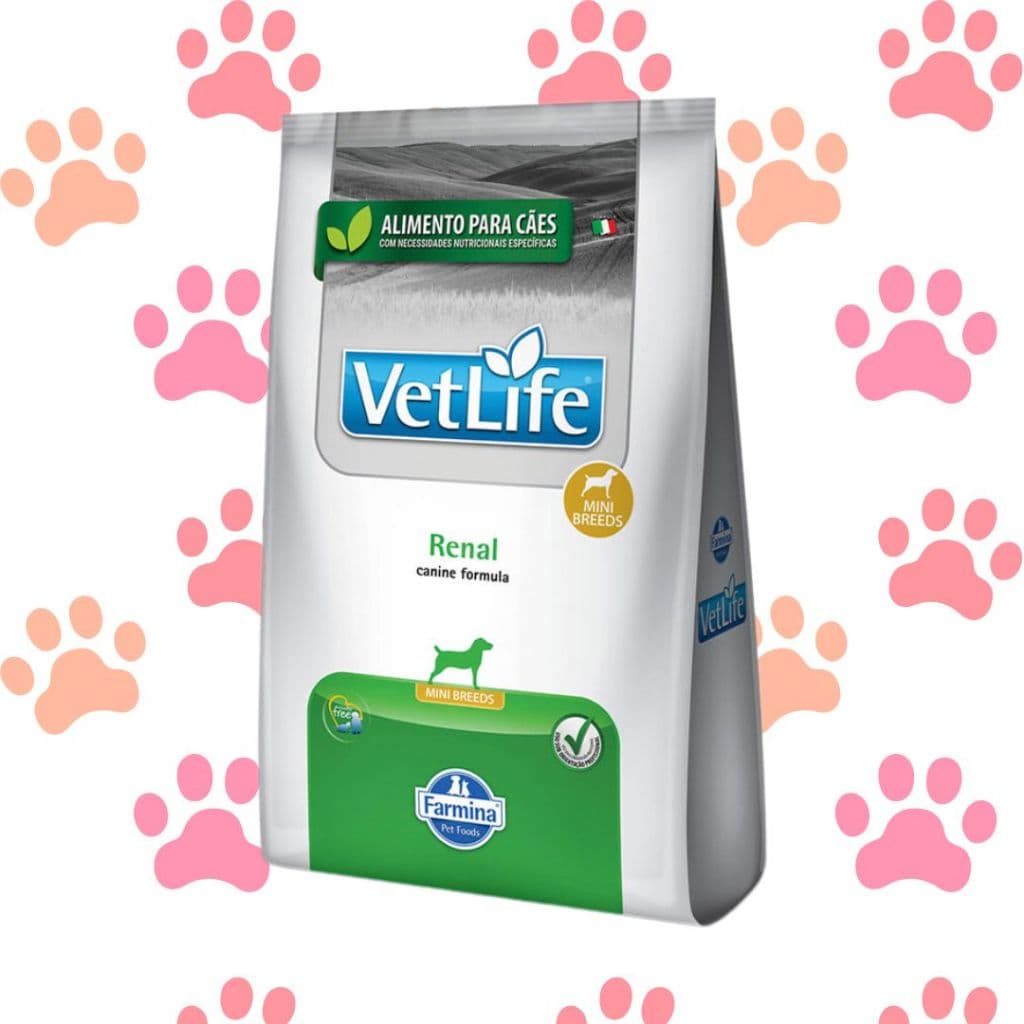 Ração Para Cachorros Adultos de Raças Pequenas Renal 10,1kg Vet Life