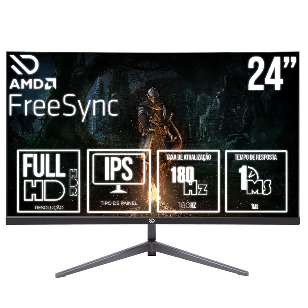 Monitor Gamer 24" IPS HDR FULL HD 1920×1080 180Hz 1Ms Com Som Freesync (DXMO24F180S)