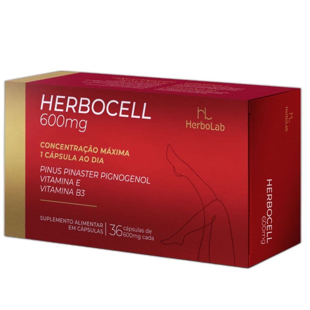Herbocell Cápsulas de Pinus Pinaster + Vitamina E + Vitamina B3 - Alta Concentração