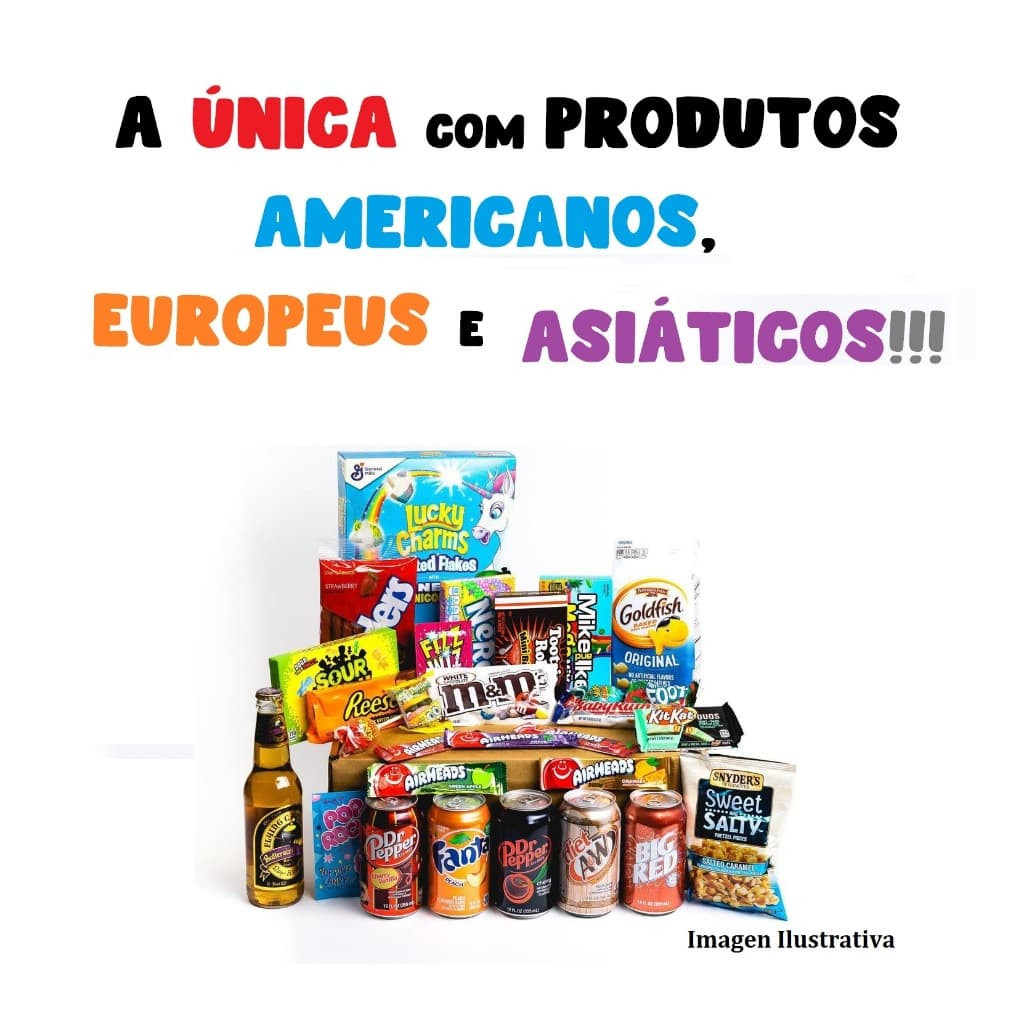 Box de Doces Chocolates Eua Europa Ásia Animes Produtos Importados