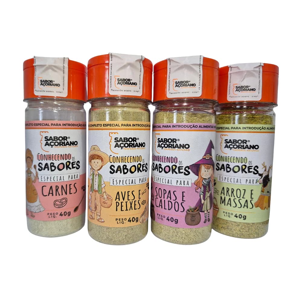 Kit 4 Temperos Naturais para Introdução Alimentar Sem Sódio