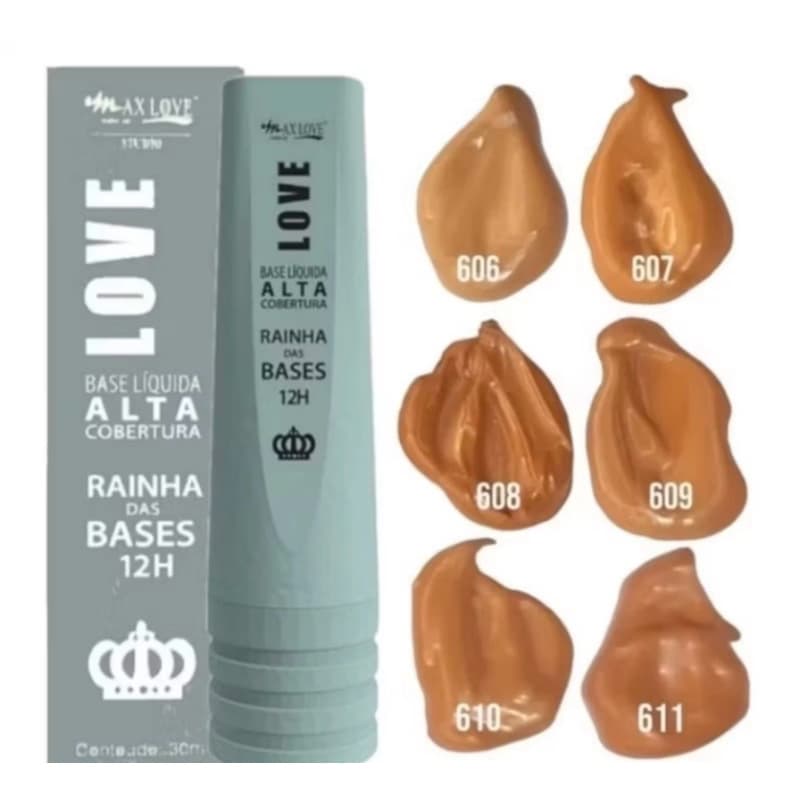 Base Liquida Alta Cobertura Rainha Das Bases 12h Max love 30m