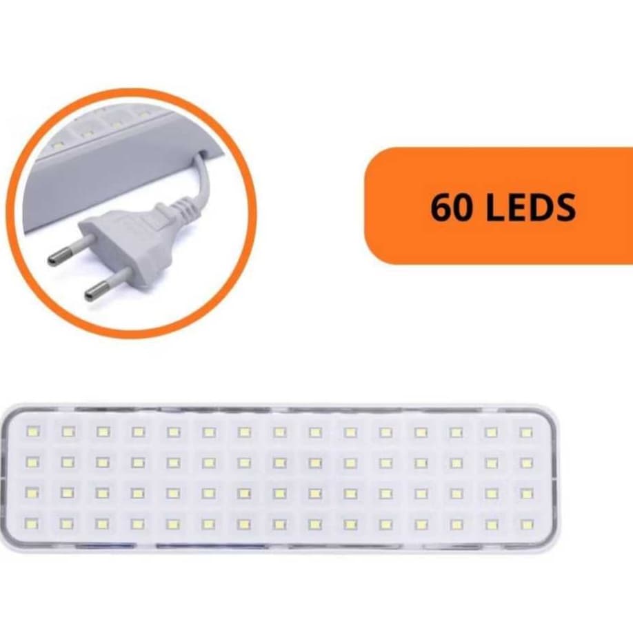Luminária Emergência Portáteis 60 LEDs Bivolt - Iluminação - Fonte do Led