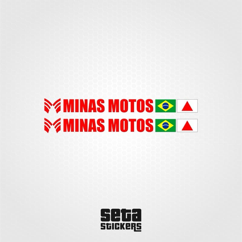 Adesivo Par Minas Motos com 2 Bandeiras - Para Canela de Motos