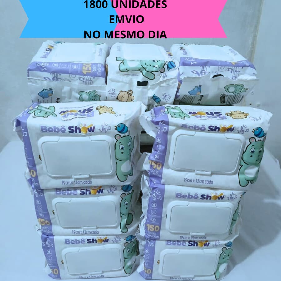 Caixa com 1800 Lenços Umedecidos Bebê Show – Cuidado, Economia e Qualidade!"