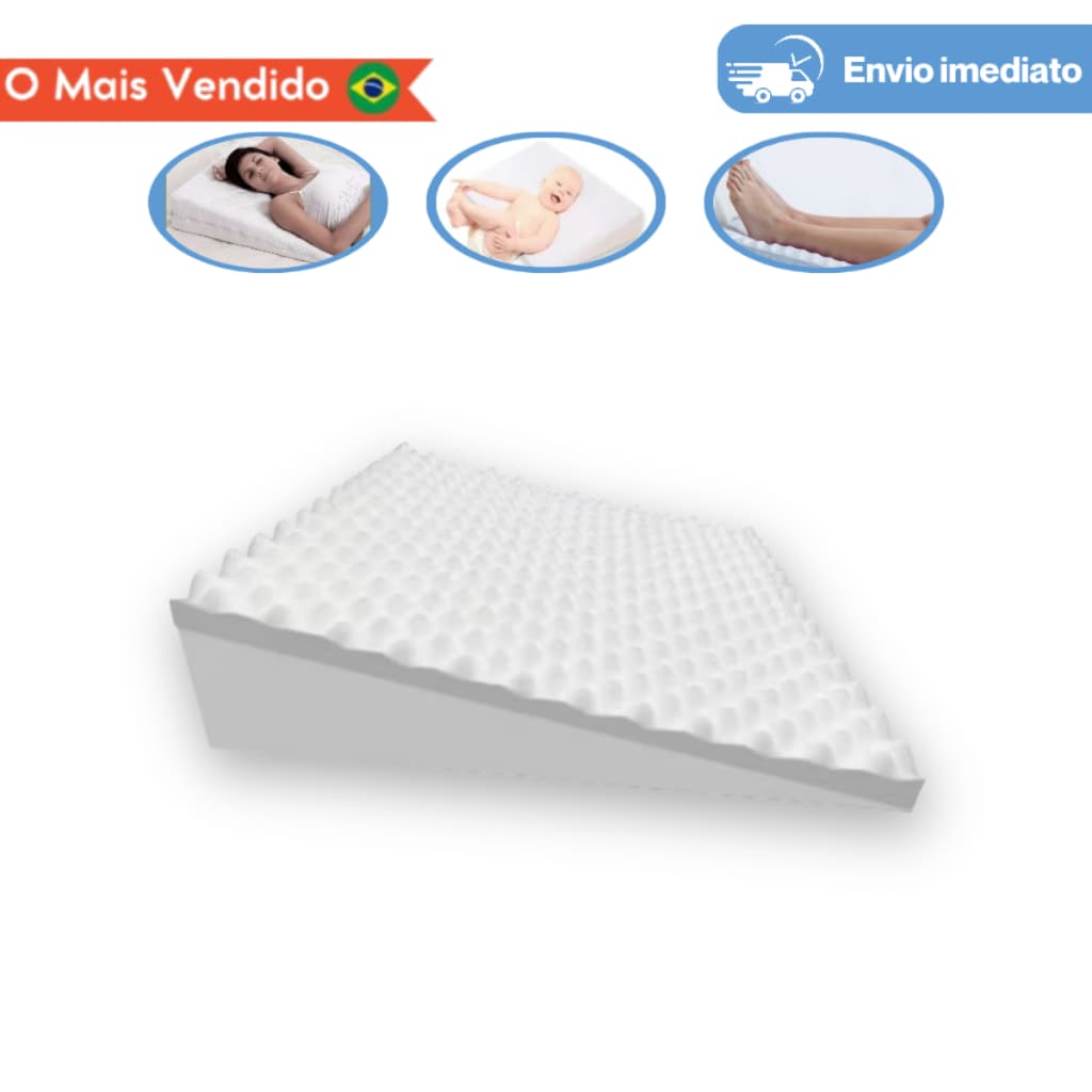 Travesseiro Anti-refluxo Adulto Bebê Rampa Berço Grávida Ativa Circulação Sanguínea Alivia Dor