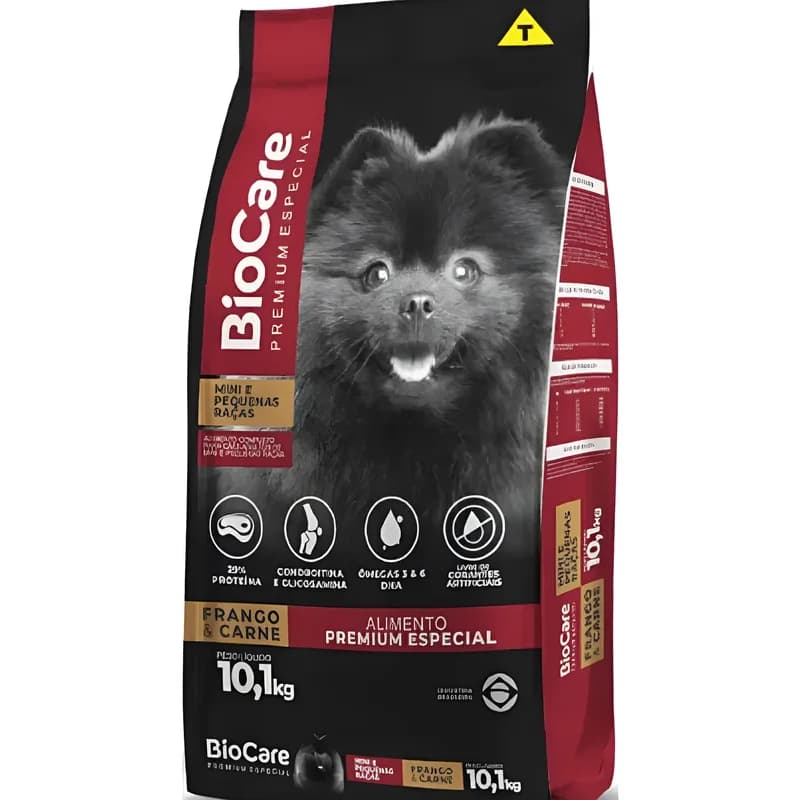 Ração Biocare Raças mini e pequenas 24% proteína 10kg