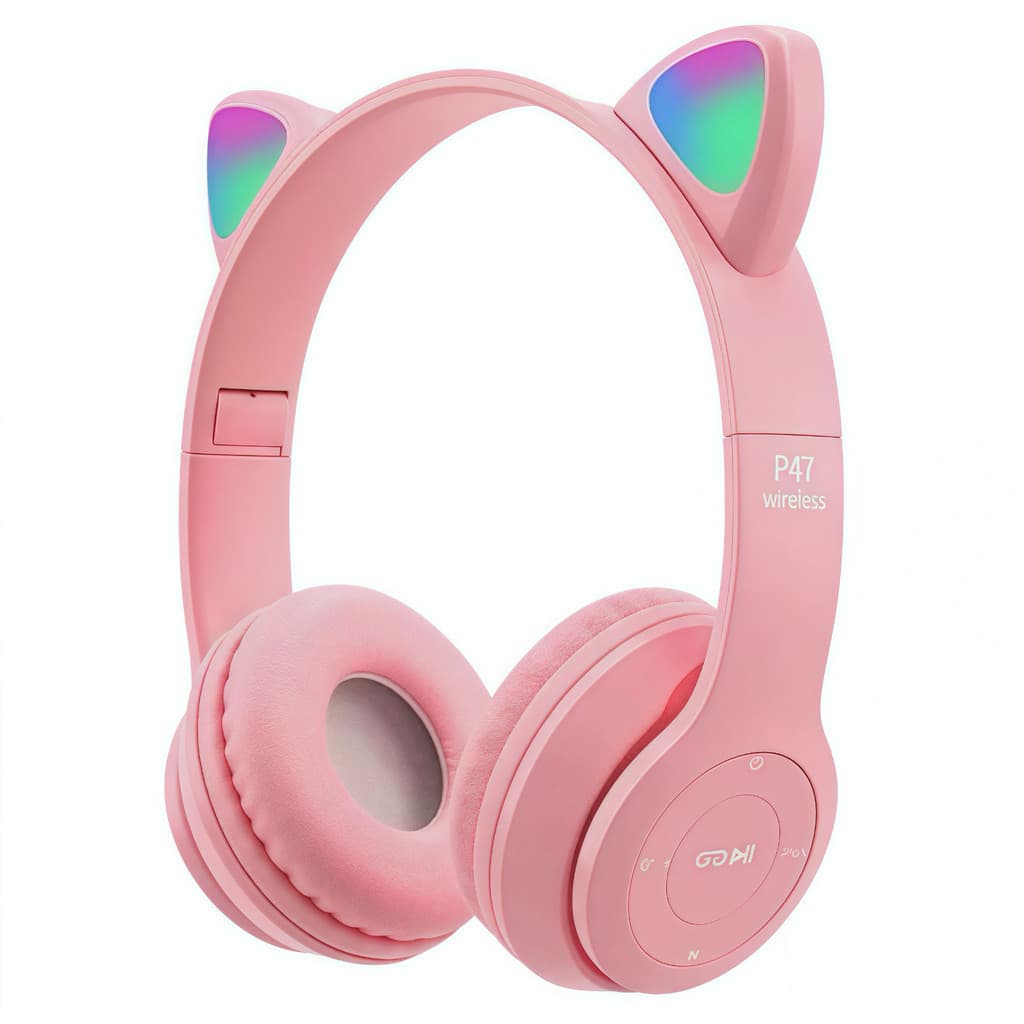 ones de ouvido de gato com LED sem fio Bluetooth para gatinhos