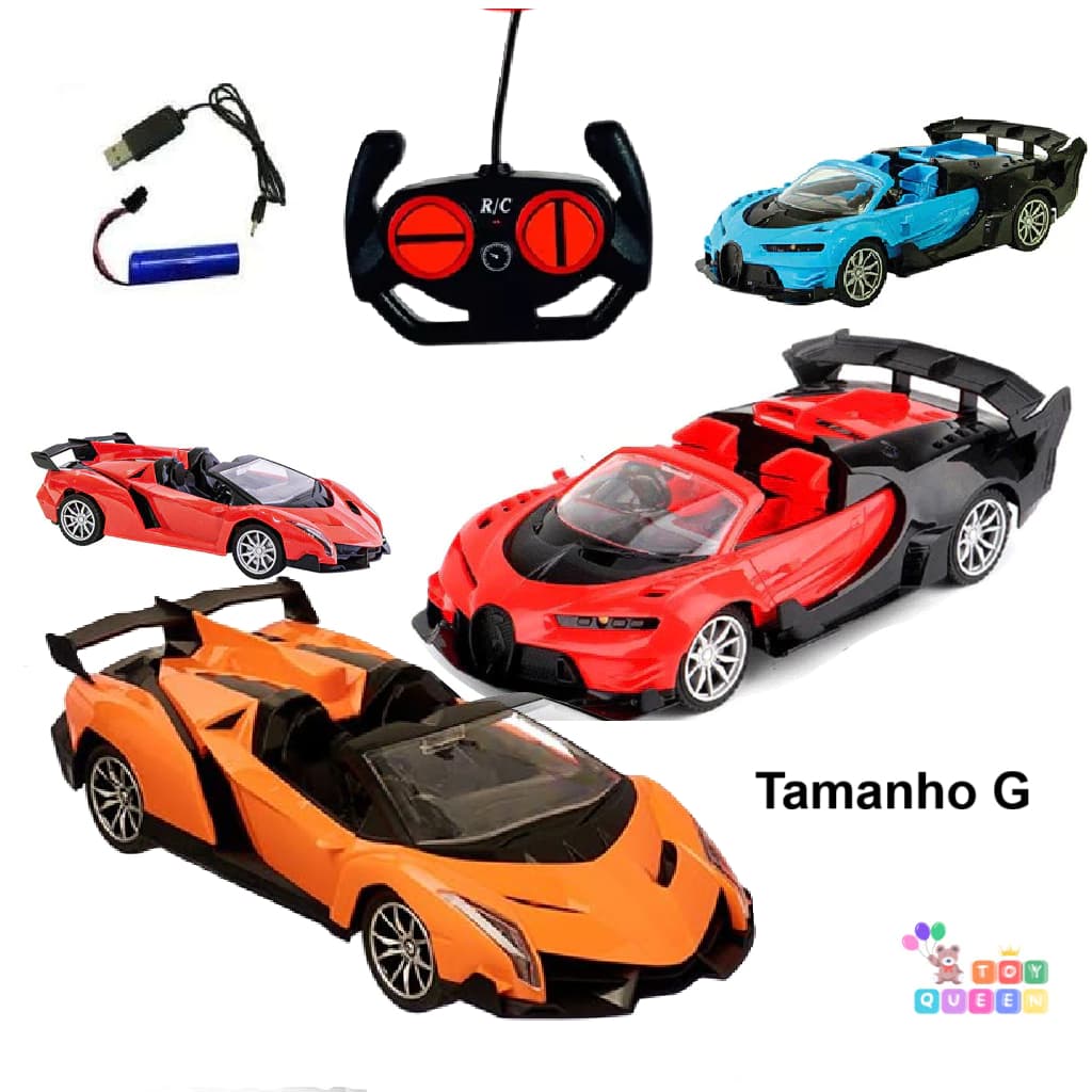 Carrinho De Controle Recarregavel Acende Faróis Conversível 7 Funções Convexi 1:18