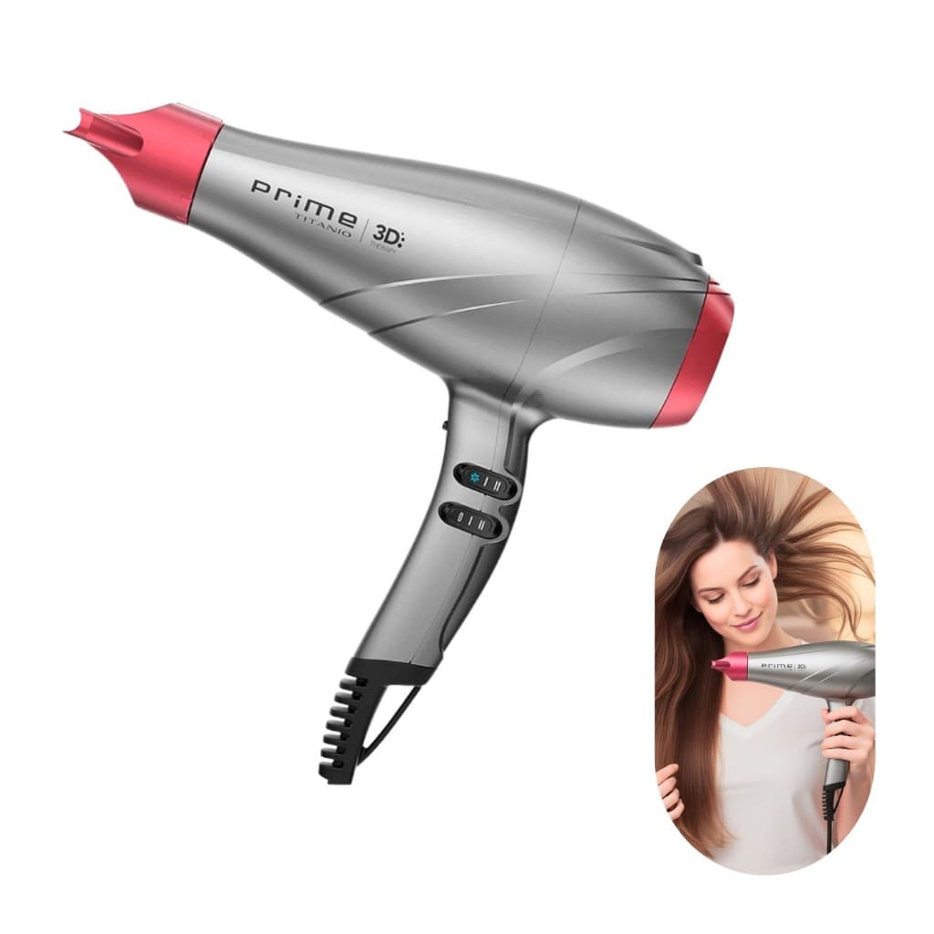 Secador de Cabelo Prime Titanio Gama 2300w, Potente, Profissional, cabo 3m, Forte, 220V