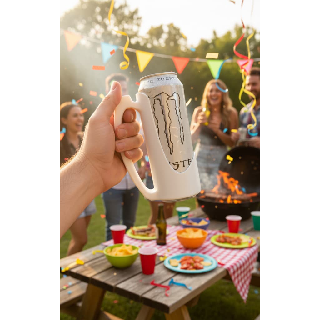 Suporte com alça para lata de energético 473ml compatível com Monster e Balli
