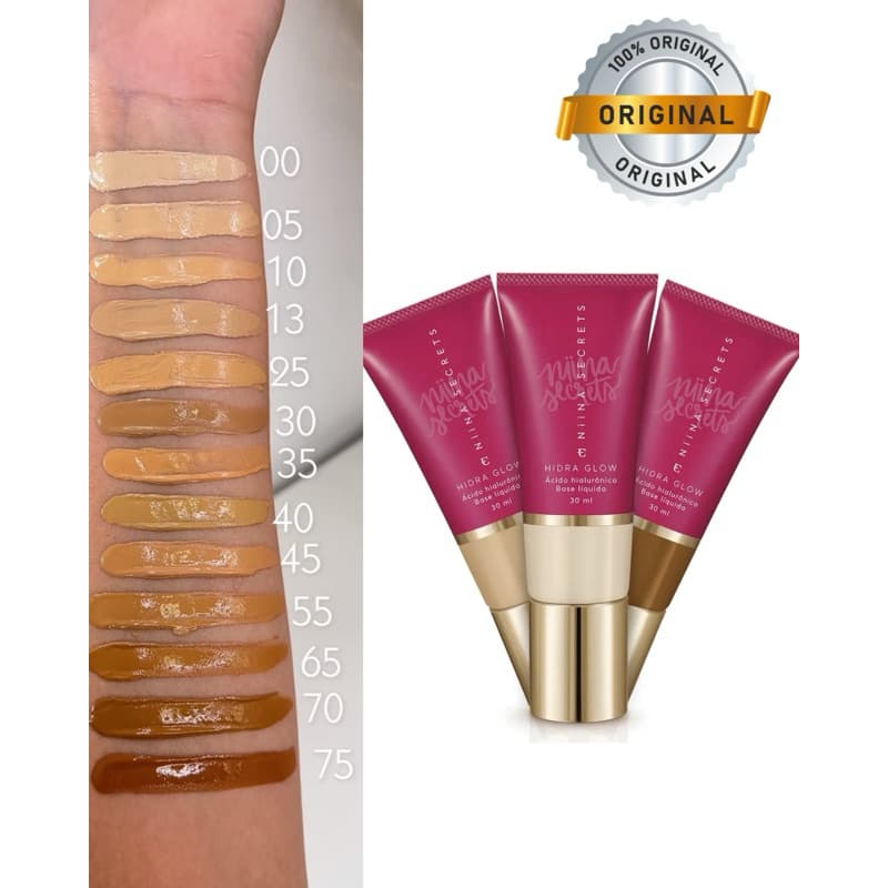Base Líquida Hidra Glow Niina Secrets Eudora 30ml