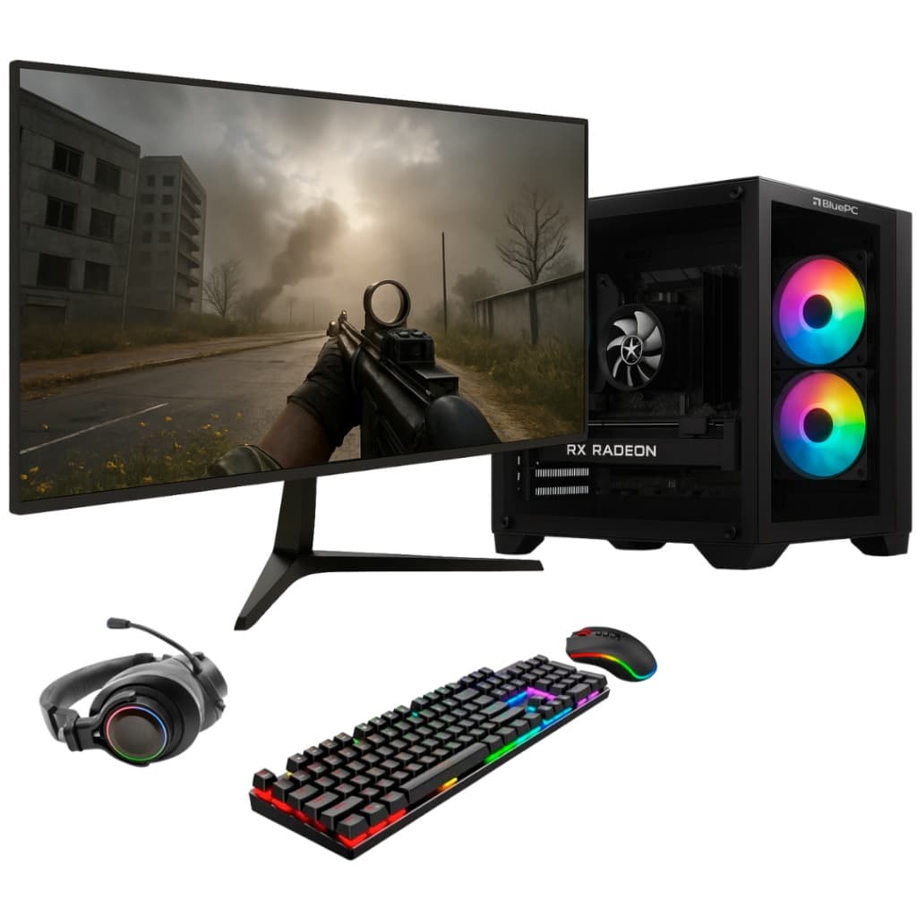 PC Gamer BluePC FRAG, Intel Core i5 12400F, RX 580 8GB, 16GB, SSD 512GB, Monitor 23"- PGBP-FRA150