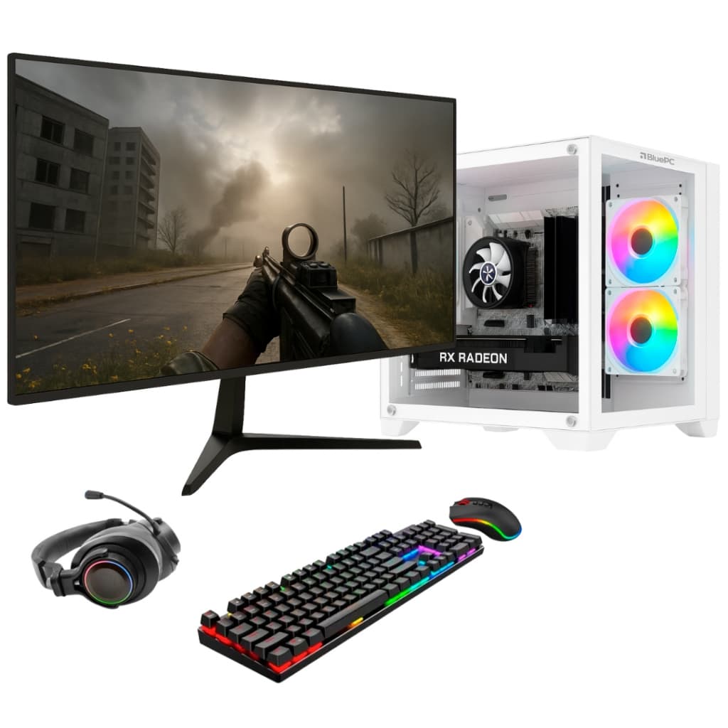 PC Gamer BluePC FRAG, Intel Core i5 12400F, RX 6600 8GB, 16GB, SSD 512GB, Monitor 23"- PGBP-FRA241
