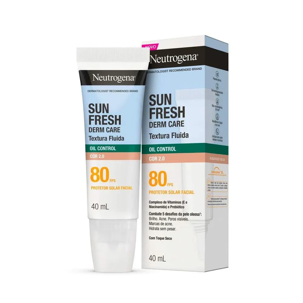 Protetor Solar Com Cor FPS 80 Sun Fresh 40ml Neutrogena