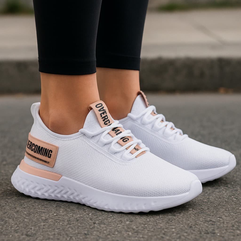 Tênis Feminino Esportivo Meia Para Academia Leve de Caminhada Esportivo Preto Branco Macio Elegante