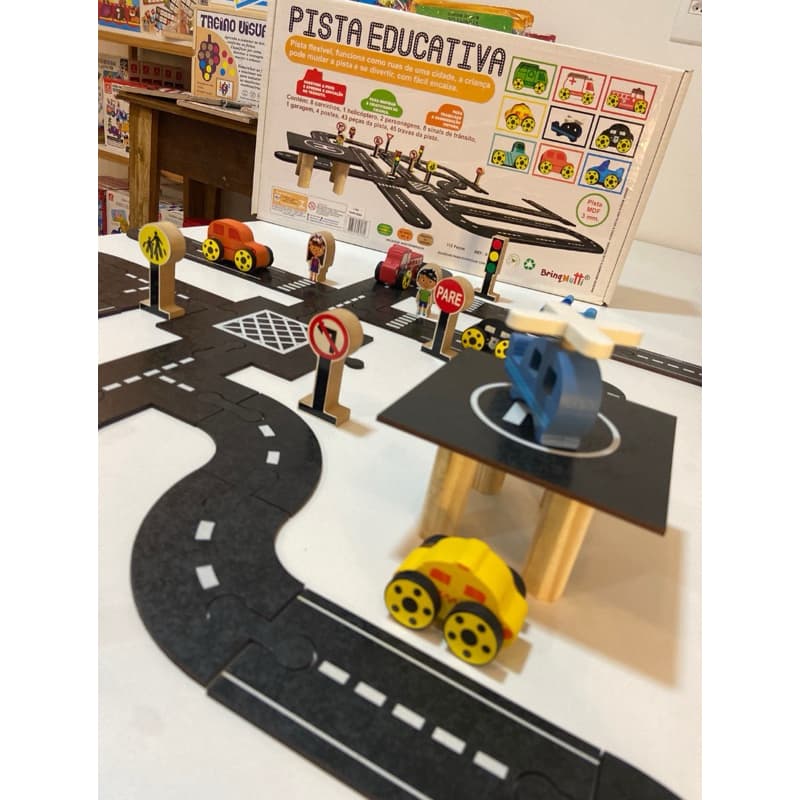 Pista Educativa - Brinquedo educativo de madeira | BrinqMutti