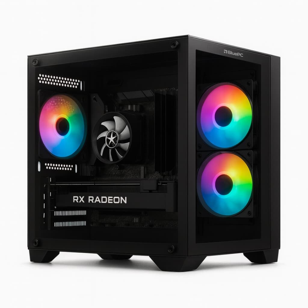 PC Gamer BluePC FRAG, Intel i5 14400F, RX 580 8GB ou RX 6600 8GB, 16GB, 512GB, Monitor 23"- PGBP-FRA