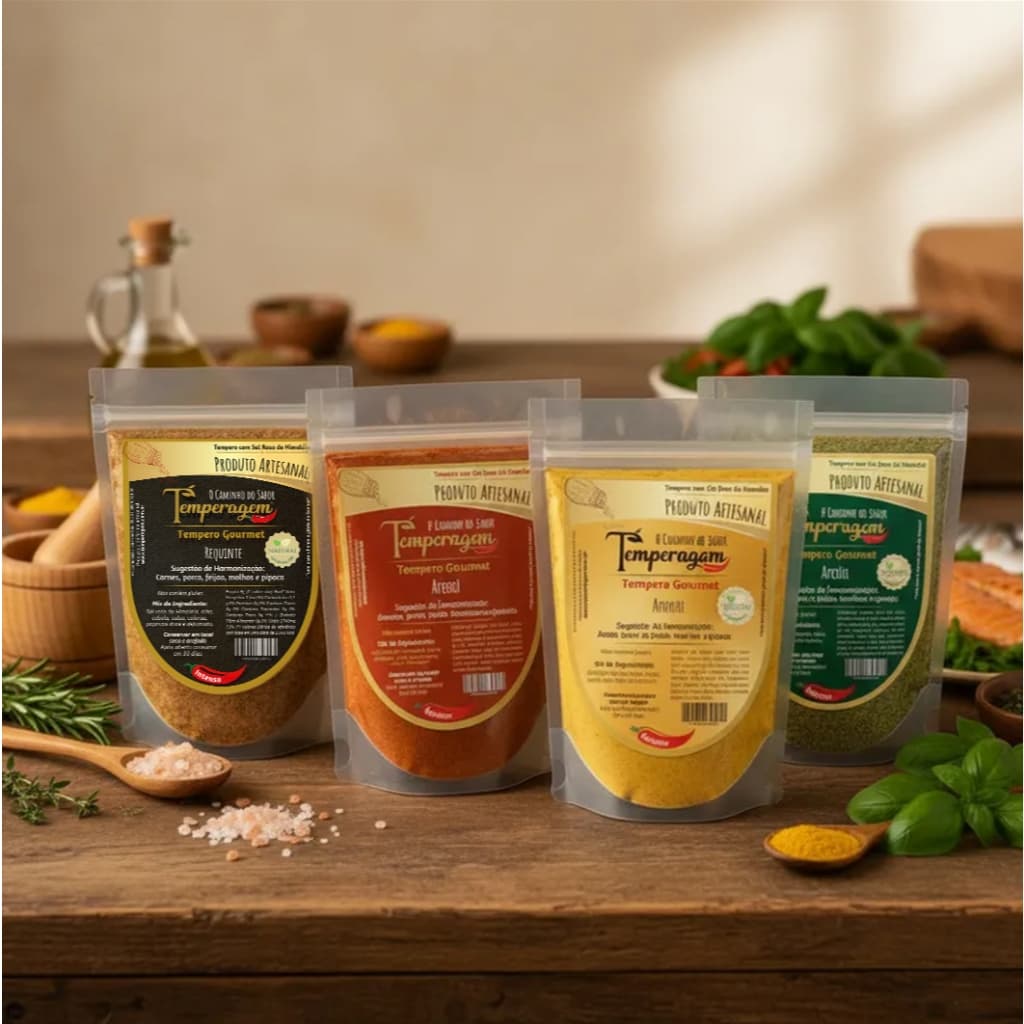 Kit 4 Temperos Premium Naturais TEMPERO DE ALTA QUALIDADE + Preço Imbatível Batata