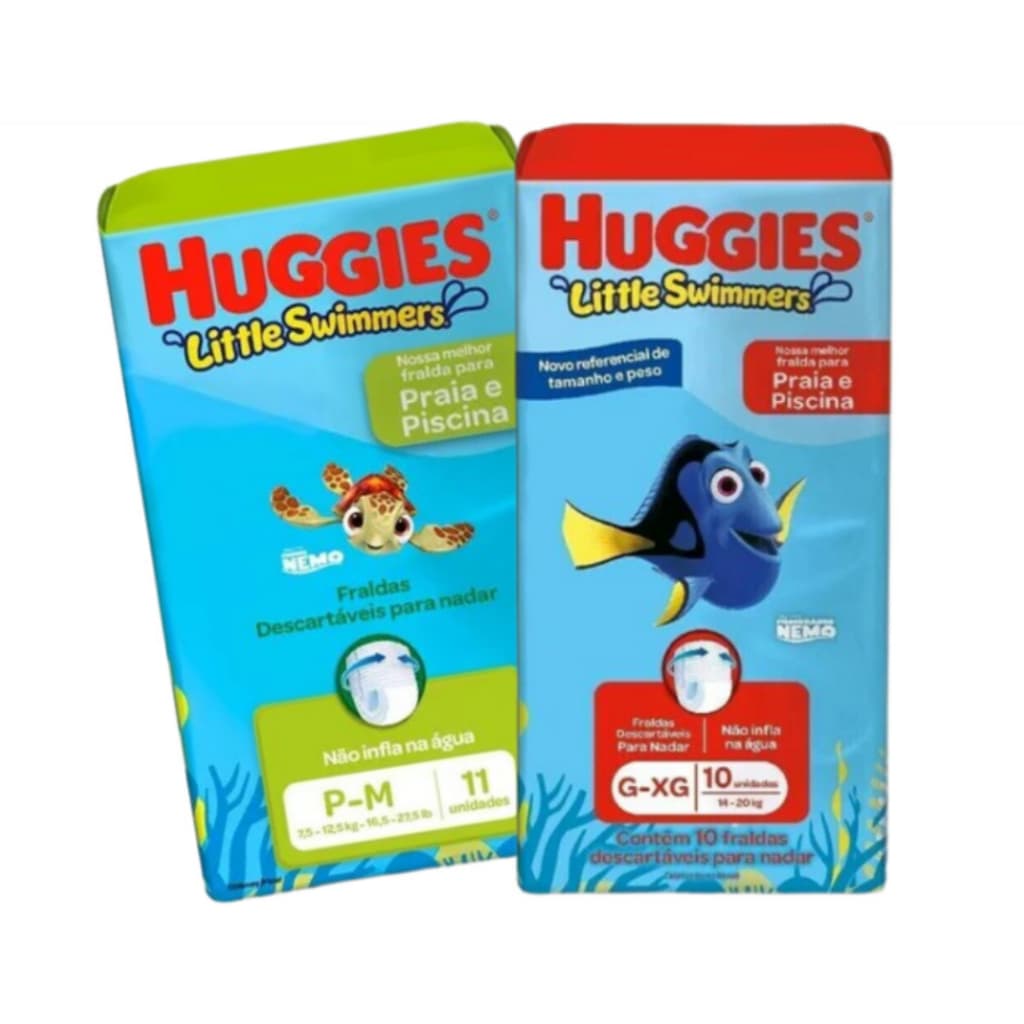 Fralda Descartável Promoção (Praia Piscina) - Huggies Little Swimmers - Tamanhos P/M e G/XG