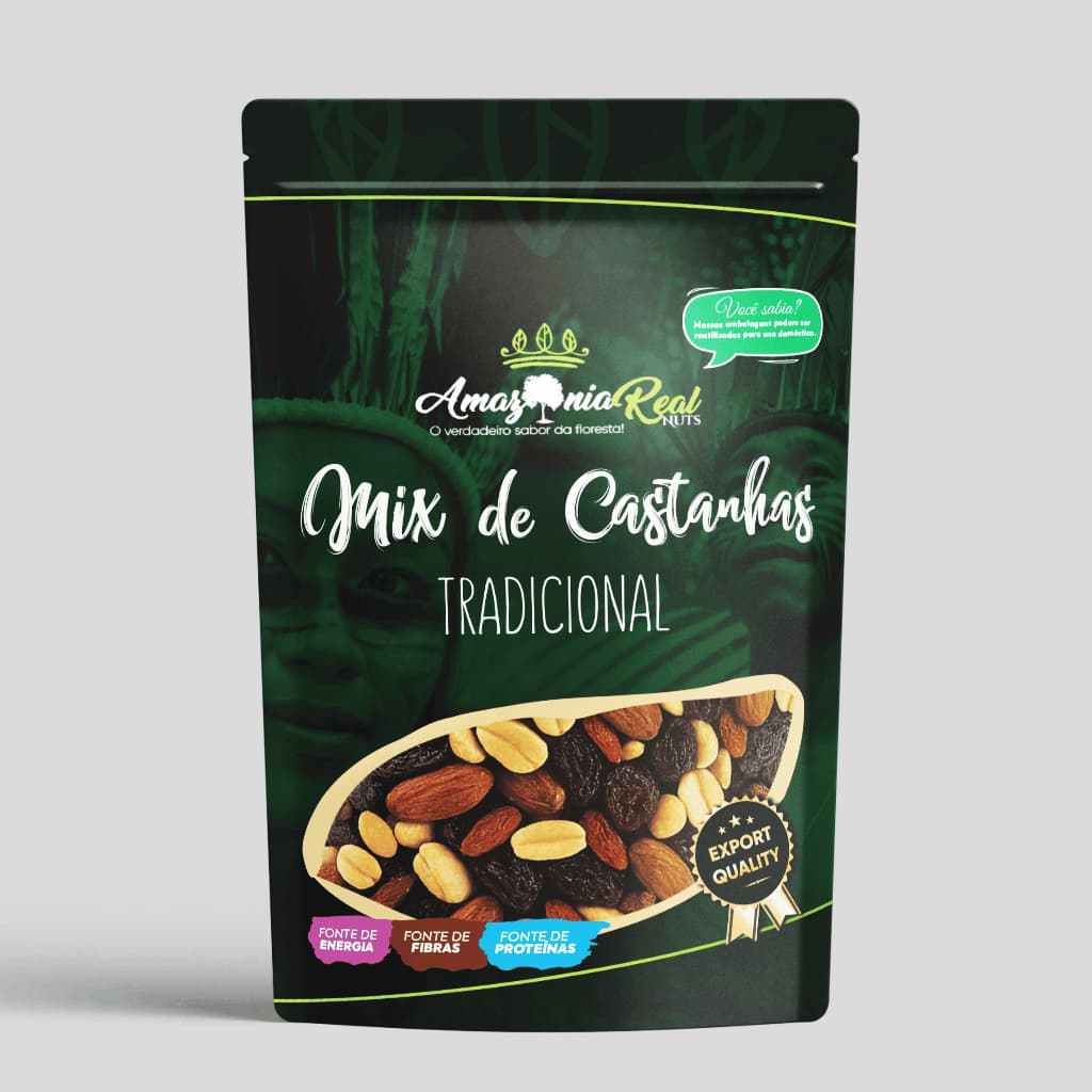 Mix Castanhas Tropical Nuts Dieta Saudável - 1KG - Indústria Amazônia Real Nuts