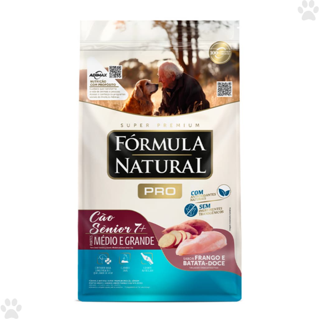 RAÇÃO FORMULA NATURAL PRO CACHORRO SENIOR MEDIO E GRANDE SABOR FRANGO 15KG