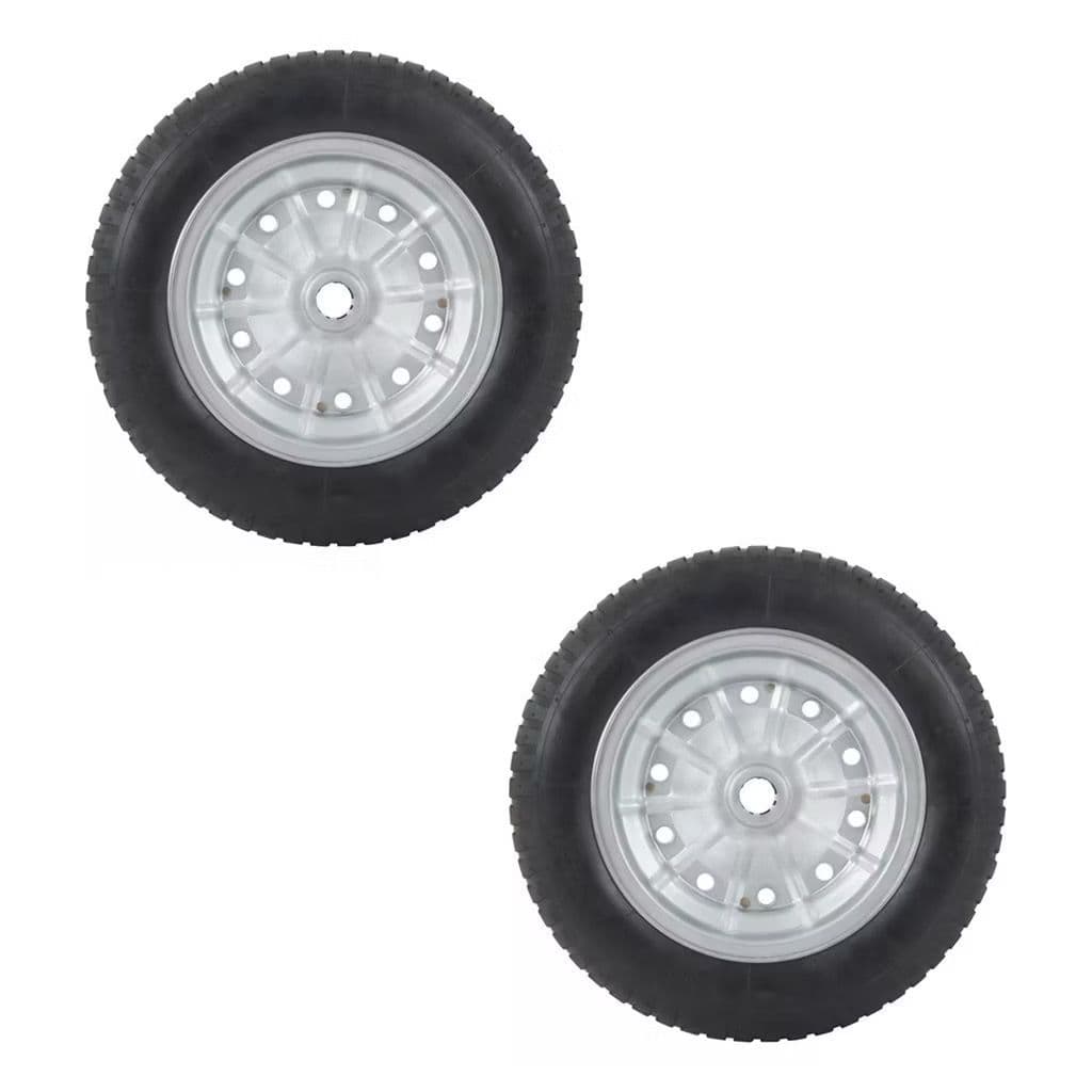 Kit 2 Rodas com Pneu e Câmara Completo Reforçado para Carrinho de Mão / Carriola / Carrinho de Carga