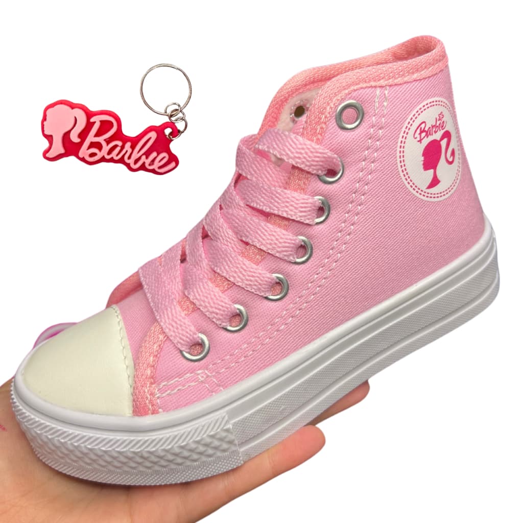 Tenis Infantil Menina Barbie Rosa Confortável Antiderrapante Escolar