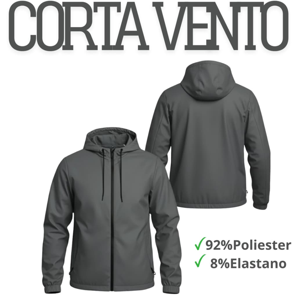 Jaqueta Corta Vento Masculino Plus Size Impermeável Liso