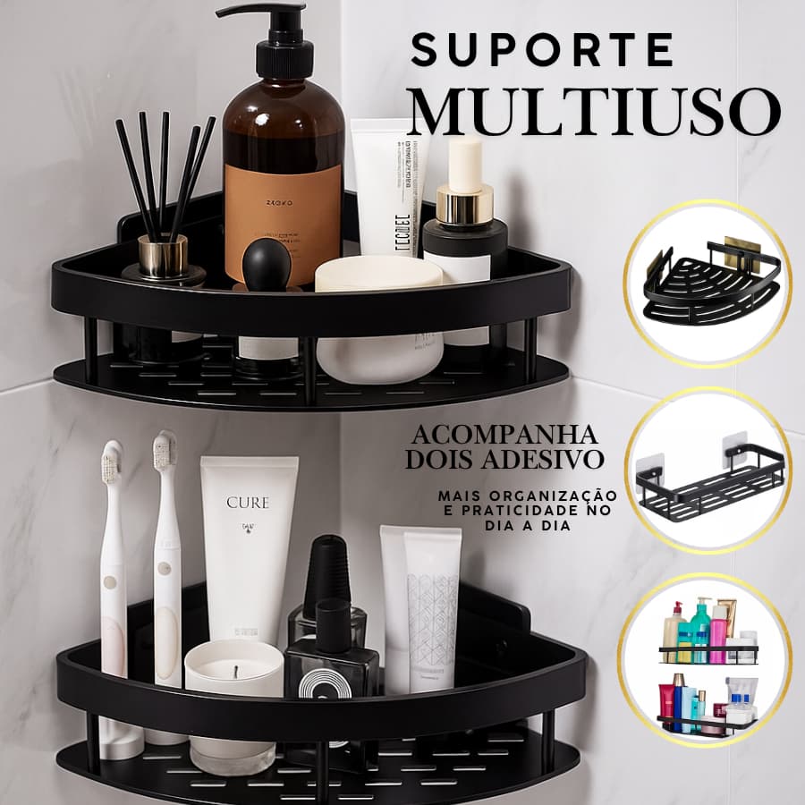 1 OU 2 Peças Porta Shampoo Sabonete Suporte de Parede Adesivo para Banheiro Acessórios