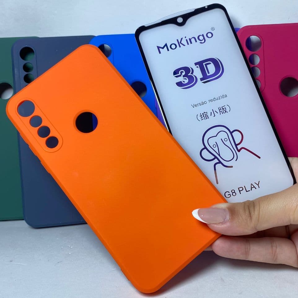 CAPA G8 PLAY + Película 3D Motorola Capinha Case Protetora Celular Silicone