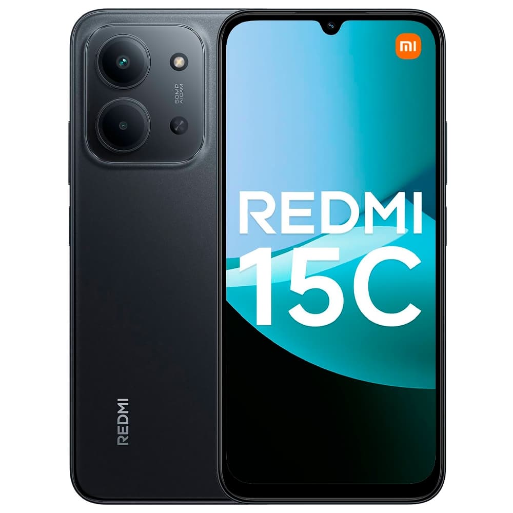 Smartphone Xiaomi Redmi 15C 256GB + 8GB RAM - Tela 6.9” Dual SIM 4G LTE - Preto (Midnight Black)