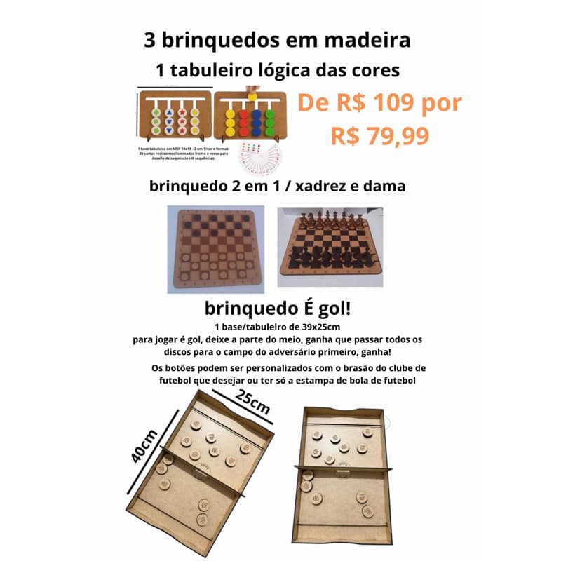 3 brinquedos / brinquedo educativo