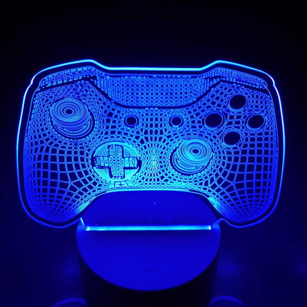 Abajur Luminária Controle de videogame manete gamer Led 3D Ac0011 Presente Criativo Menino adolescente vídeo game