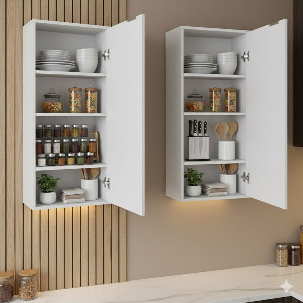 QUEIMA DE ESTOQUE - Armário 1 Porta Cozinha Multiuso Organizador - Ideal para Cozinha 2 unidades