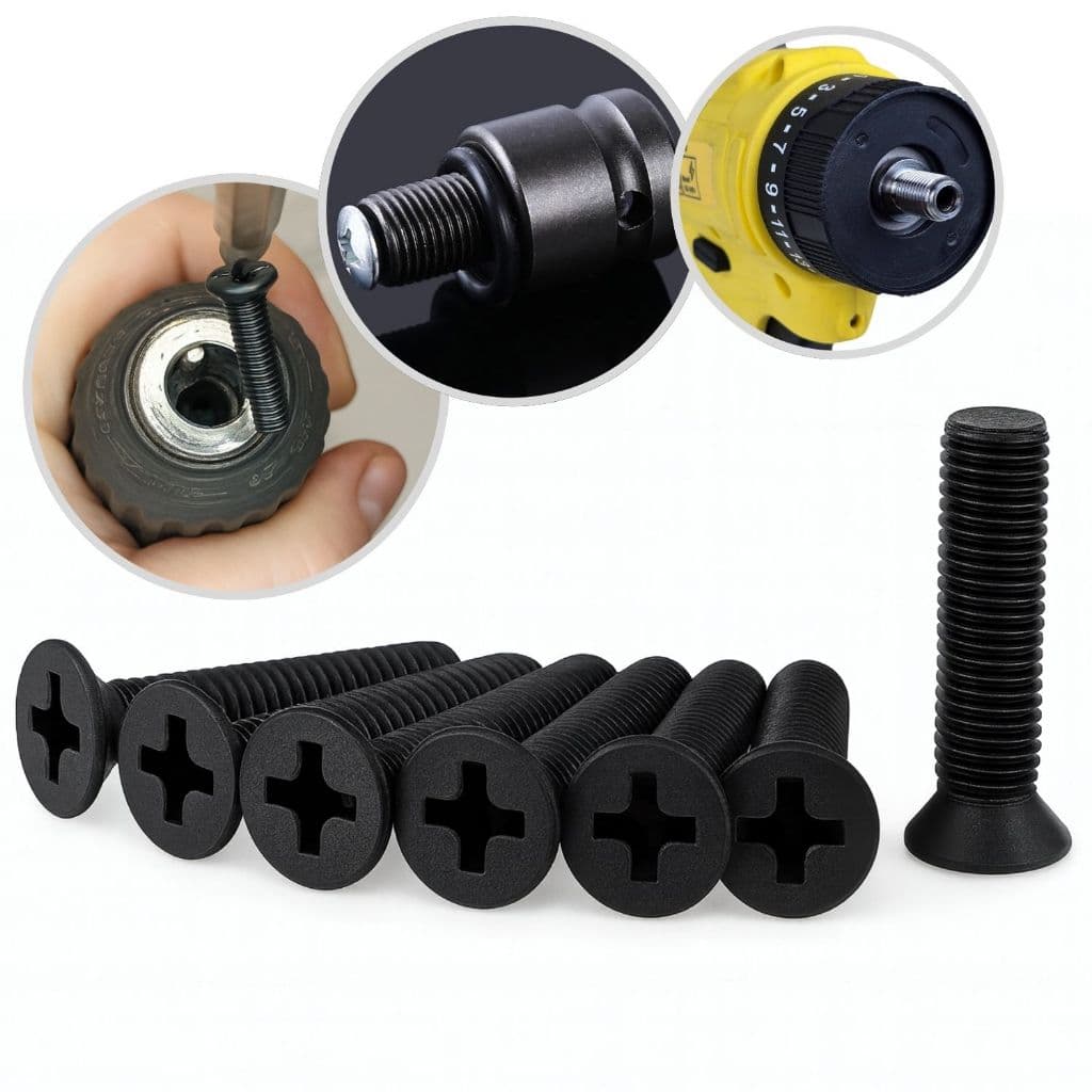 Kit 20 Parafuso Rosca Esquerda Fina Philips M5 Para Travar Mandril Universal Parafusadeira Furadeira Laptop Martelete