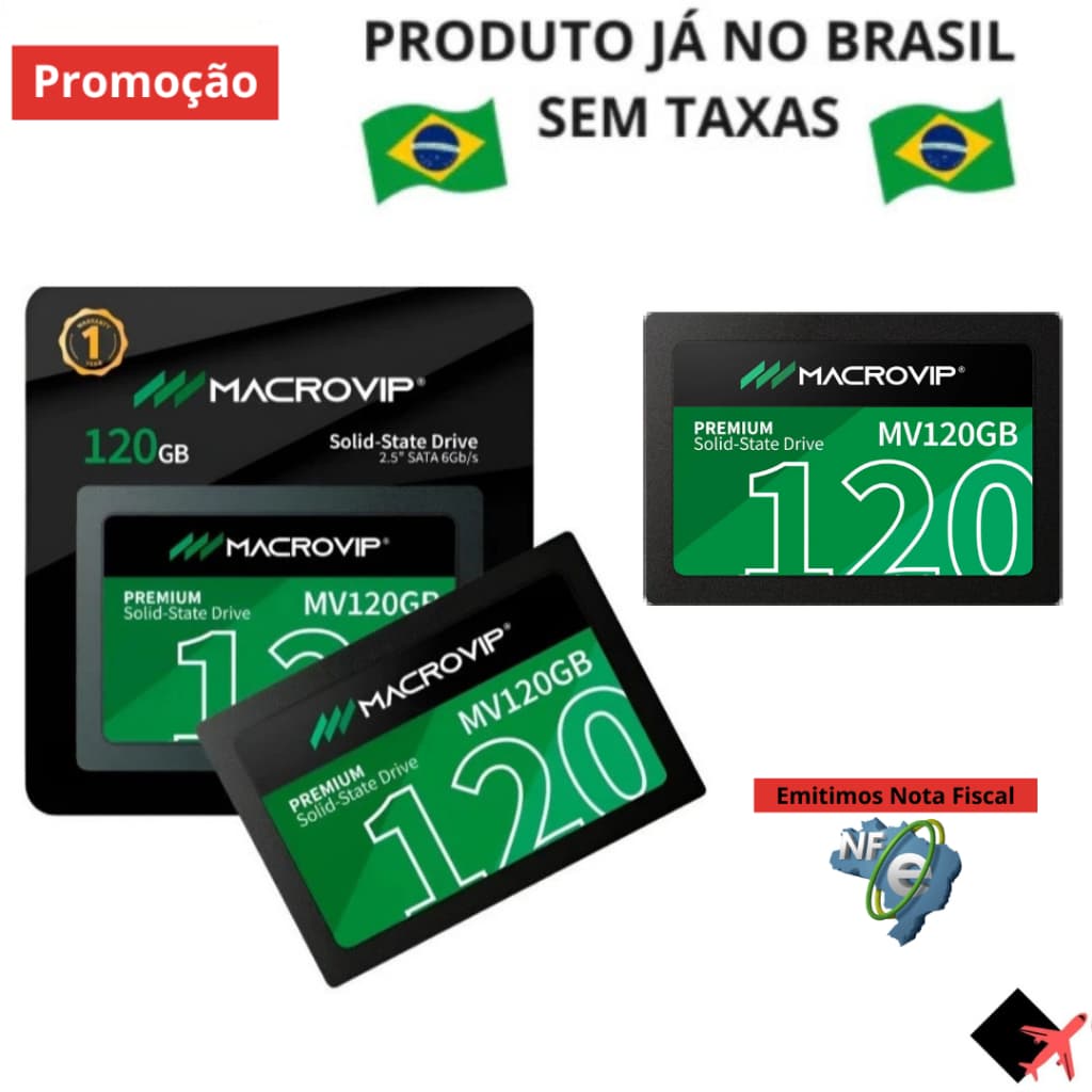 Ssd Sata3 2.5 MacroVip 480gb, 240gb e 120gb Original Notebook e Computador Gamer Envio Rápido!