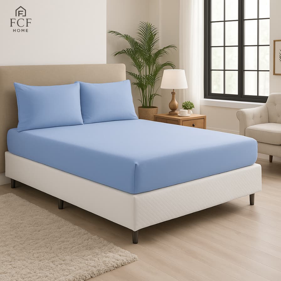 Jogo De Lençol Cama Queen Box 3 Peças Liso Antialérgico Solteiro Casal King Com Elástico Premium