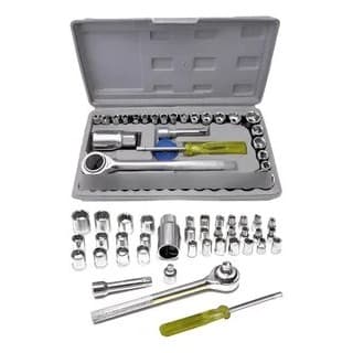 Chave Catraca Maleta Jogo Completo Soquete kit 40 peças ENVIO IMEDIATO