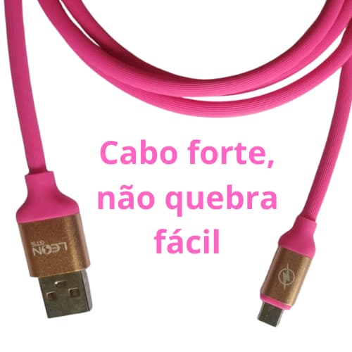 Cabo Micro USB Reforçado Rápido para Celular Android Antigo – Carregamento e Transferência de Dados (1 Metro) Celulares