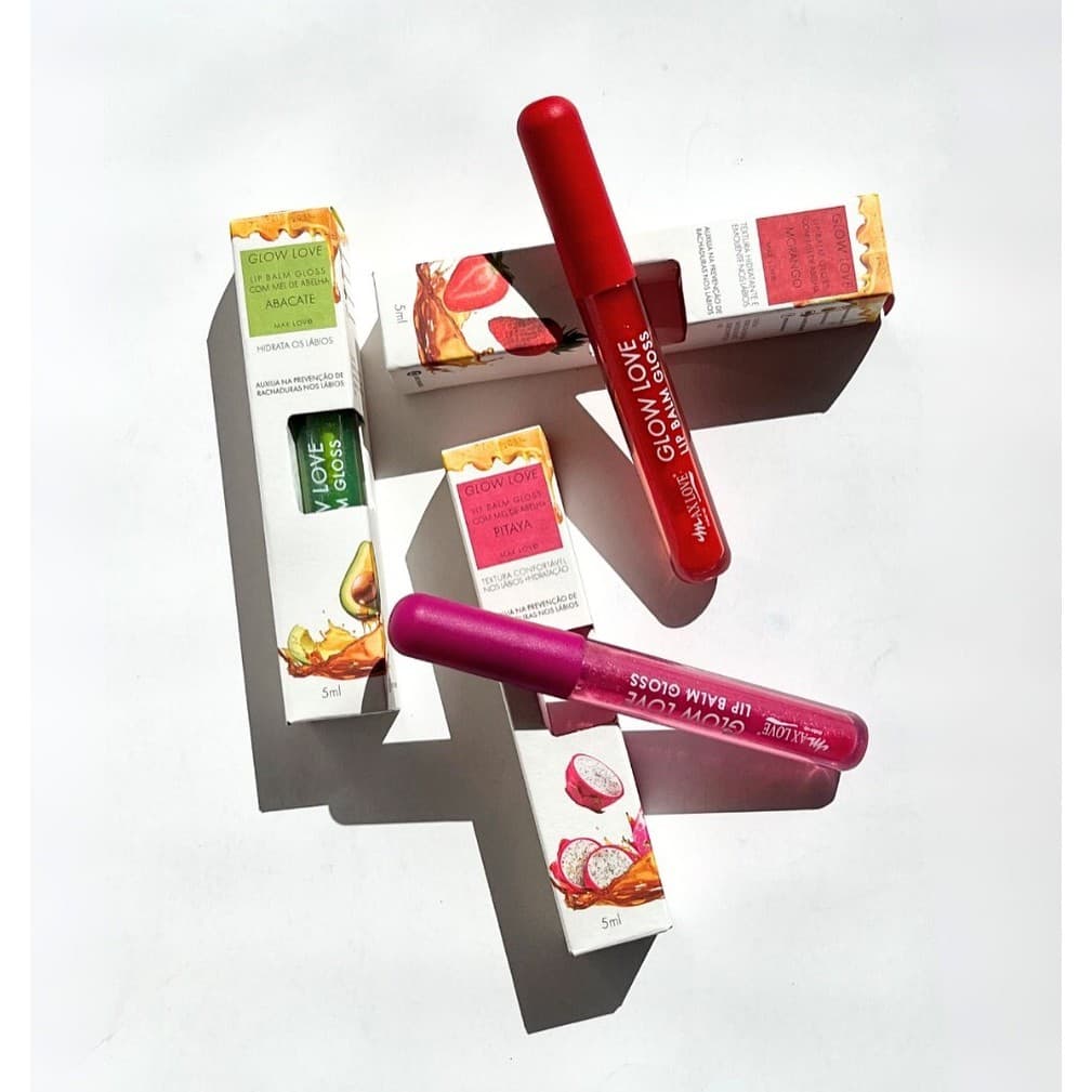 Gloss Labial Max Love 5G Hidratante Lip Balm Mel De Abelha Protetor Frutas - Hidrata os Lábios