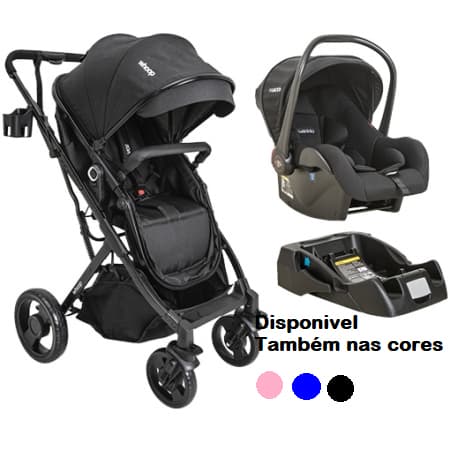 CARRINHO KIDDO VOX COM BEBE CONFORTO E BASE CARRO