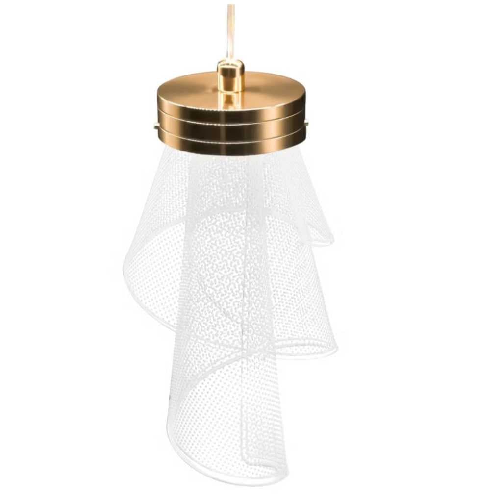 Luminária Pendente Véu Led Espiral  3 tons de luz 3w Bivolt - Iluminação - Decoração - Fonte do led