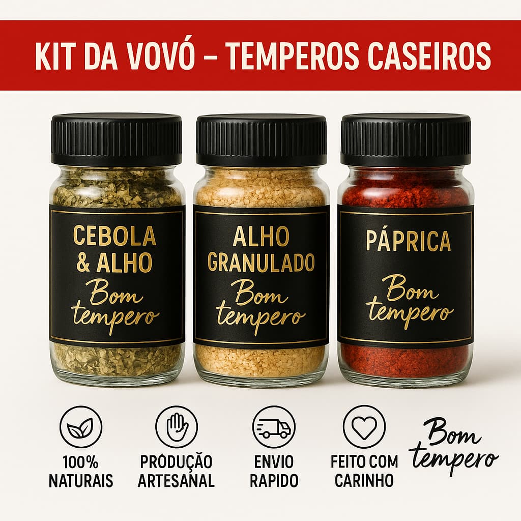 KIT DA VOVÓ – TEMPEROS CASEIROS BOM TEMPERO