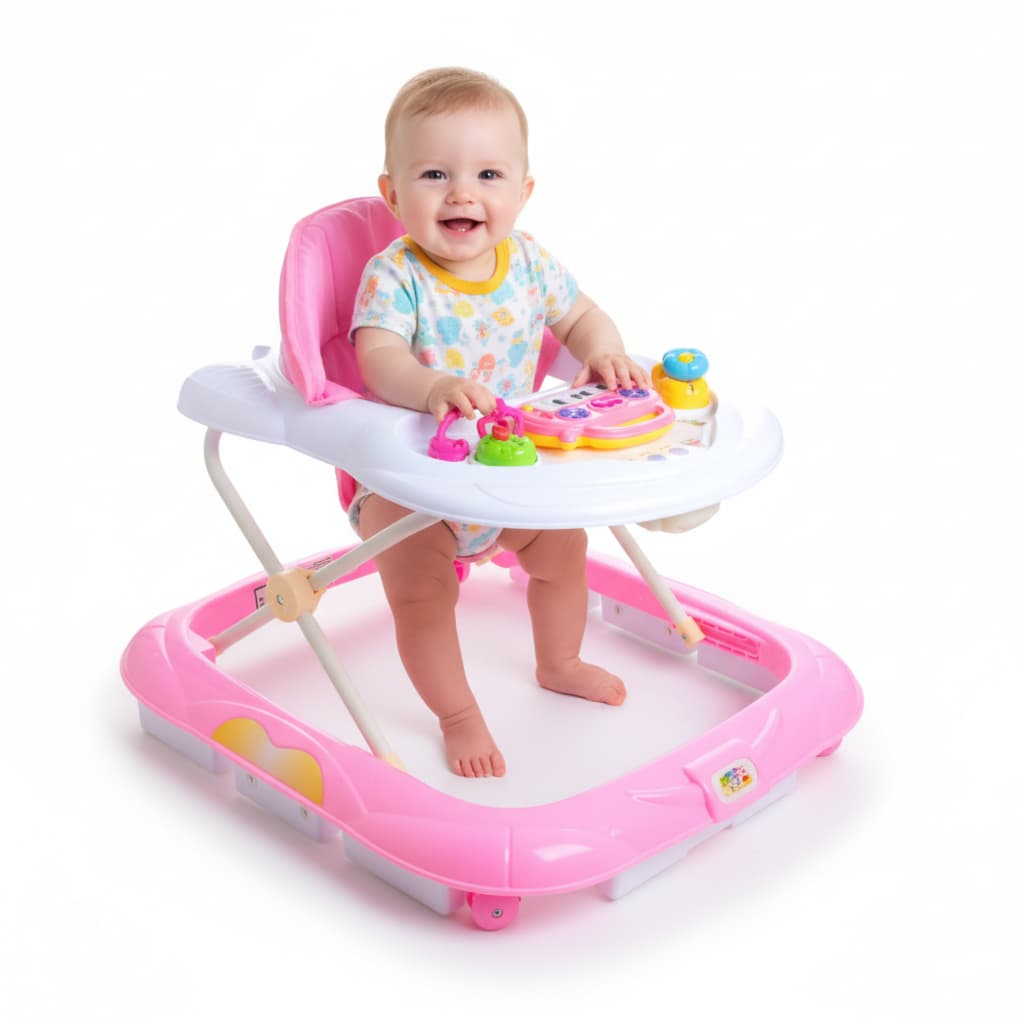 Andador de Bebê Infantil Interativo com Pianinho Sonoro Musical Luzes e Atividades 6+ Meses