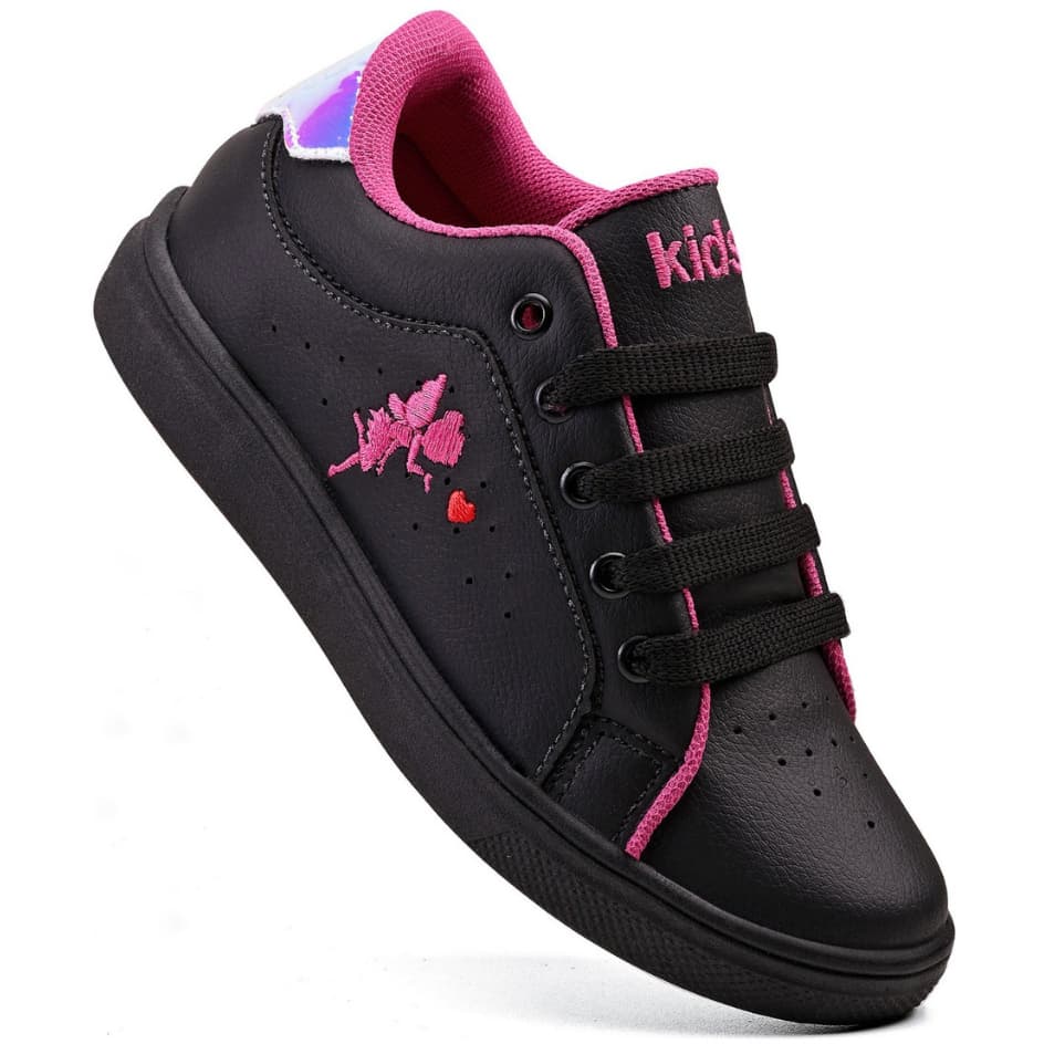 Tênis Infantil Feminino Casual Escolar Fadinha Confortável Leve Macio Menina Moda Princesa  Kids