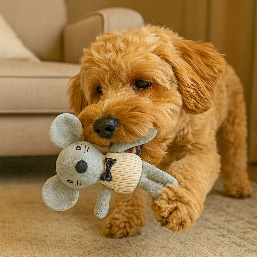 Ratinho de Brinquedo Para Cachorro Tecido Poliester e Algodão Cães Pet Animais De Estimação 17Cm